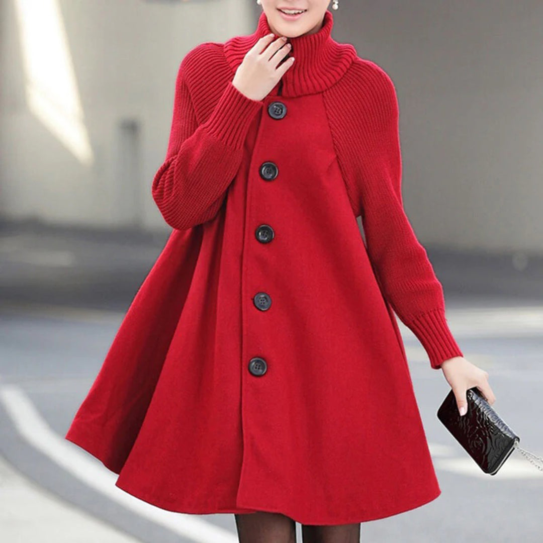 Damen Wintermantel Elegant Wolle Zeitloses Design-4