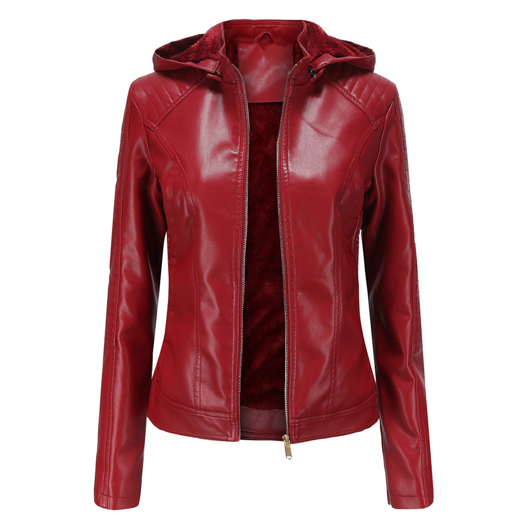 Variant image for Damen-Lederjacke, vielseitiger Stil, hochwertig-19