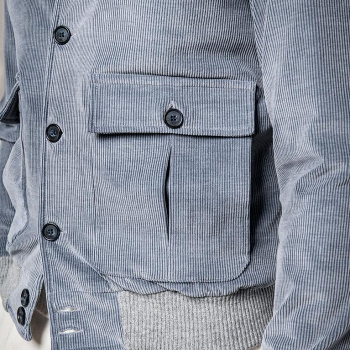 Herrenjacke, Rippcord, moderne Passform, für Herbst, strapazierfähiges Material-4