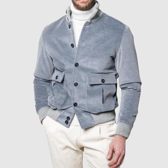 Herrenjacke, Rippcord, moderne Passform, für Herbst, strapazierfähiges Material-2