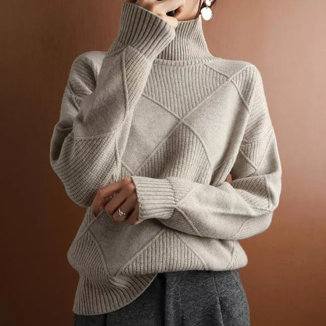 Variant image for Damen-Strickpullover, lockere Passform, Kaschmir-Woll-Mix-11