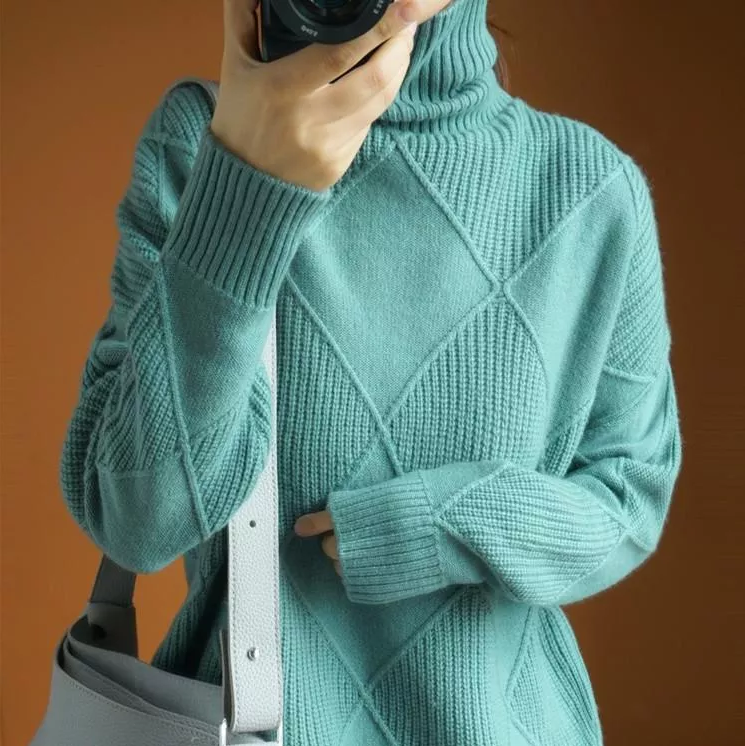 Variant image for Damen-Strickpullover, lockere Passform, Kaschmir-Woll-Mix-21