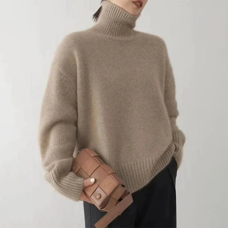Variant image for Damen-Rollkragenpullover, weiches Polyester, eleganter Schnitt-1