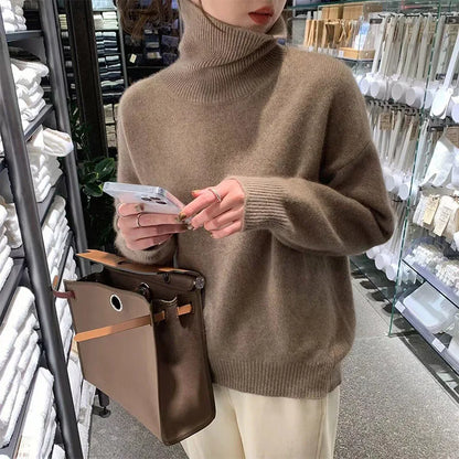 Variant image for Damen-Rollkragenpullover, weiches Polyester, eleganter Schnitt-5
