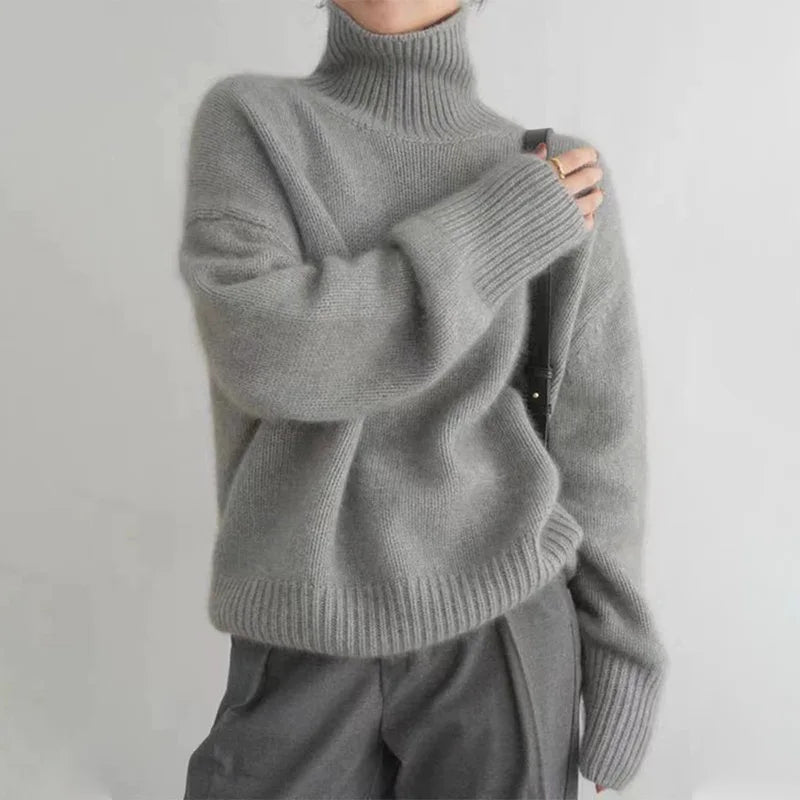 Variant image for Damen-Rollkragenpullover, weiches Polyester, eleganter Schnitt-13