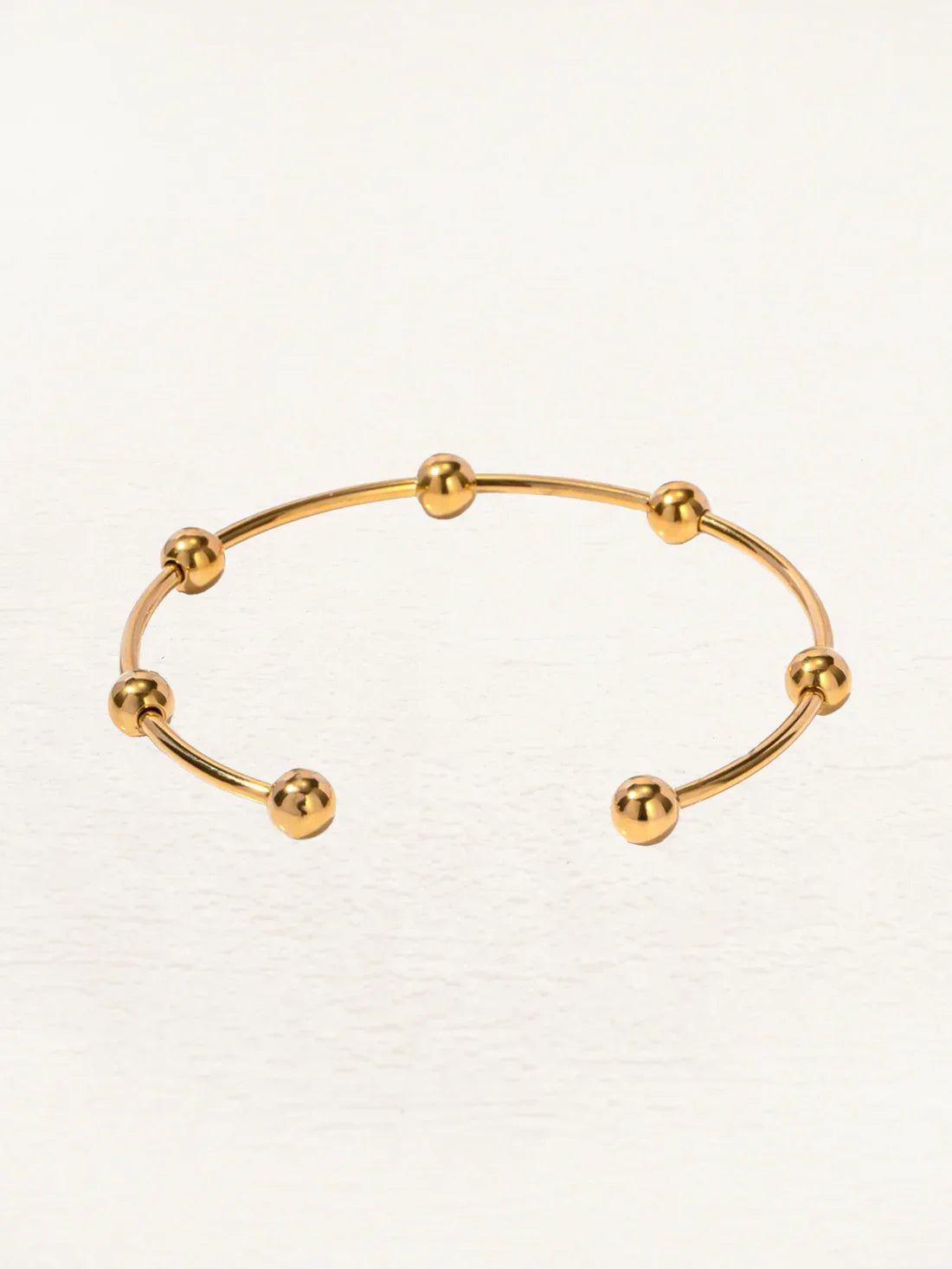 Damen-Goldarmband, rundes Perlen-Design, elegant-3