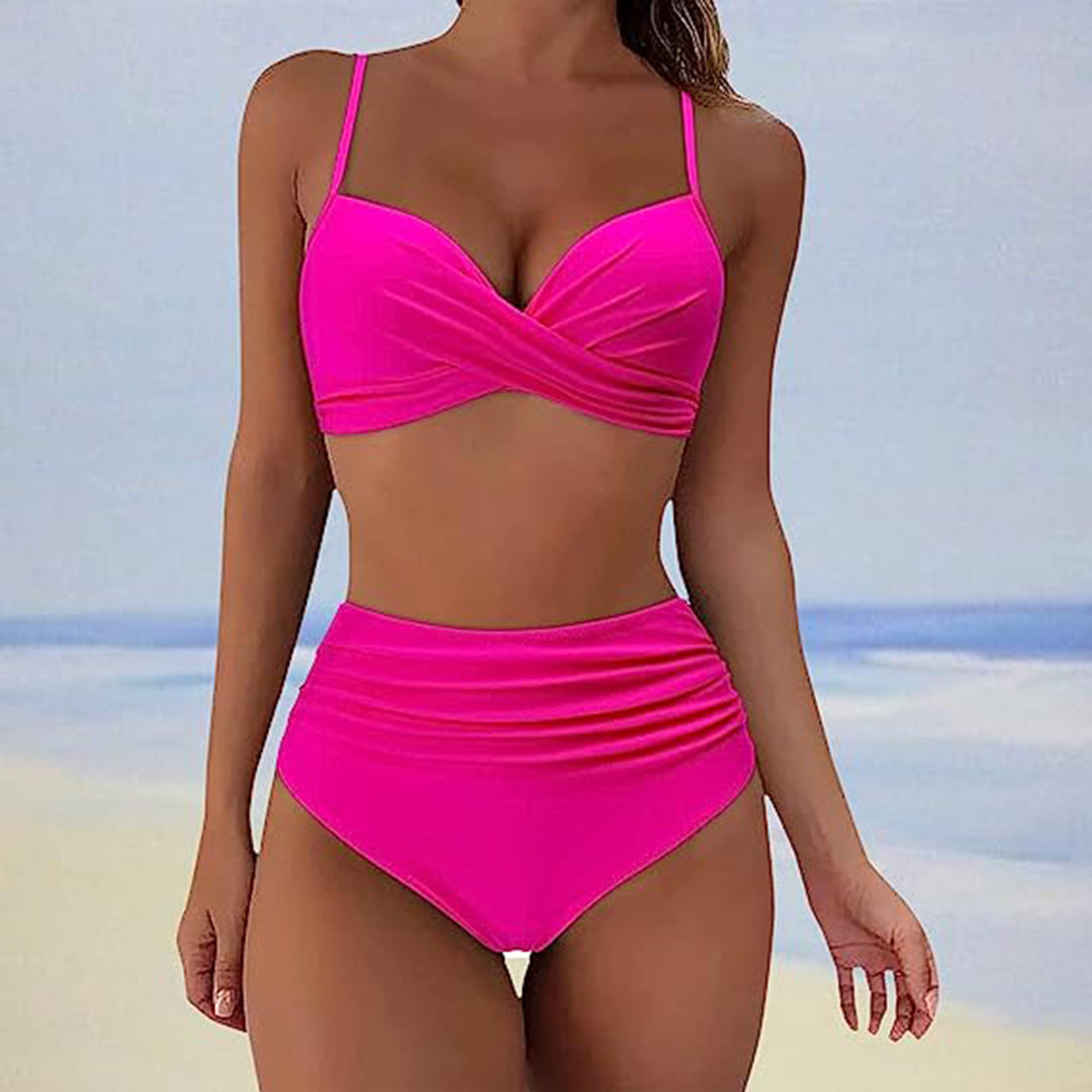 Damen Bikini-Set Hohe Taille Trendiges Nylon Spandex-2