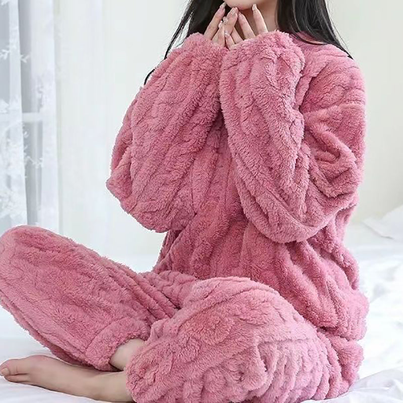Flanell-Pyjama-Set für Damen – Weicher und bequemer Winterpyjama mit Oberteil und Hose 6