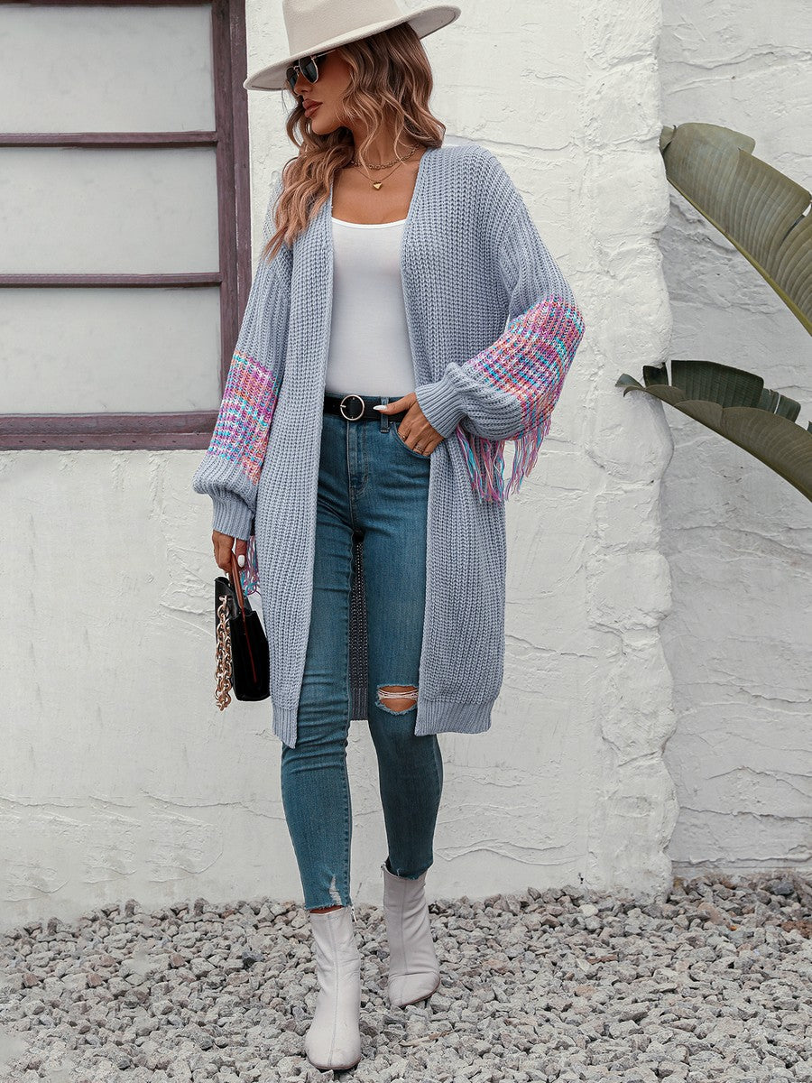 Damen-Boho-Weste, mit Fransen, weiches Material-1
