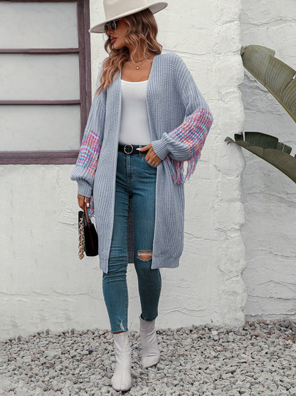 Damen-Boho-Weste, mit Fransen, weiches Material-1