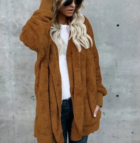 Damen-Fleecejacke, Oversize, weicher Fleece, für Komfort und Stil-1