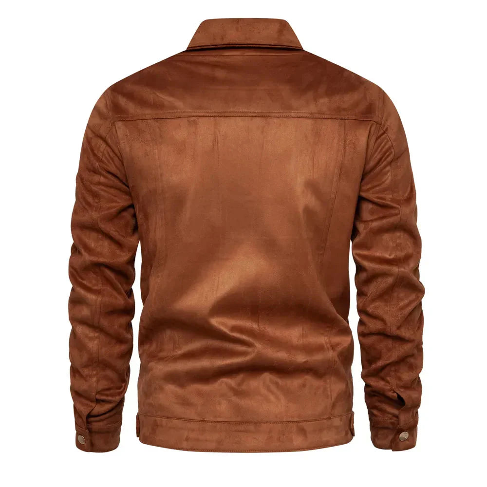 Damenjacke Herbstjacke aus Wildleder für Damen Elegant und bequem-2