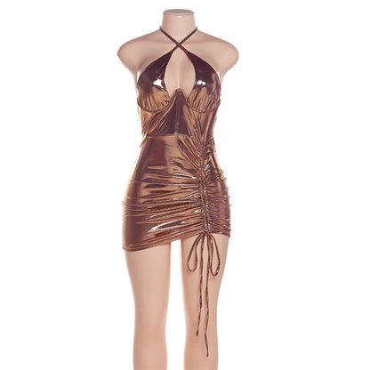 Variant image for Damen-Minikleid, V-Ausschnitt, ärmelloses Polyester-4