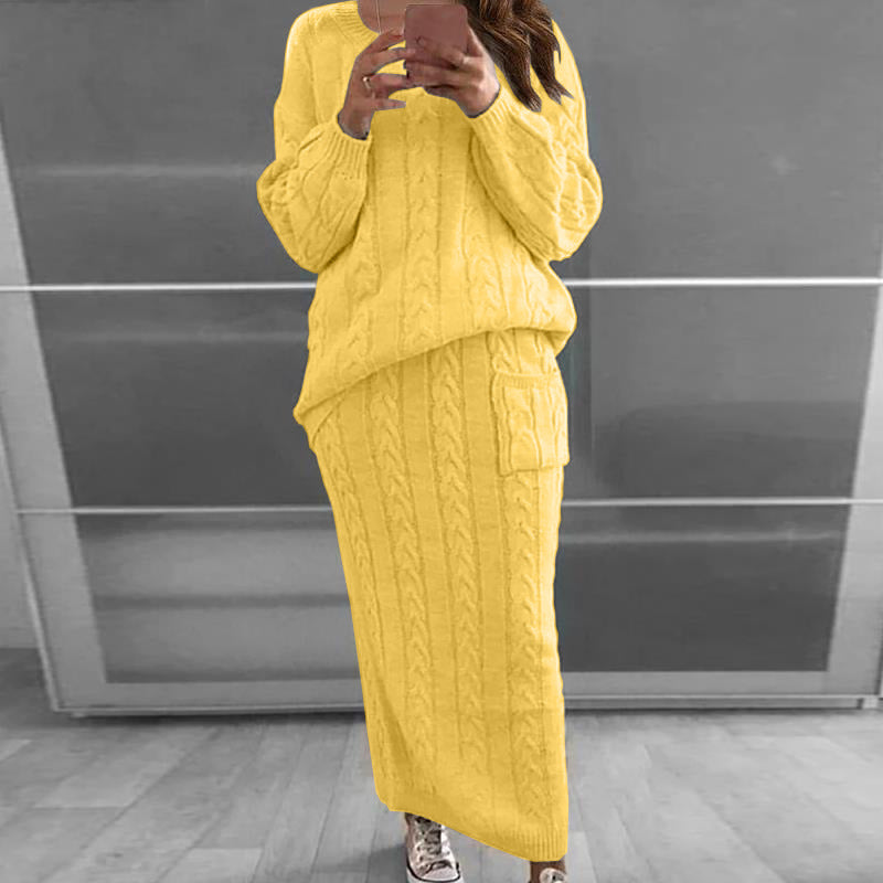 Variant image for Damen-Loungewear-Set, Winter, Pullover und Rock, weiche Acrylmischung-21