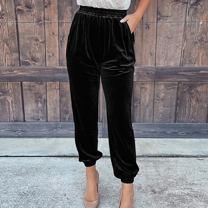 Damen-Winterhose Zeitloses Design Hochtailliert aus hochwertigem Stoff-4