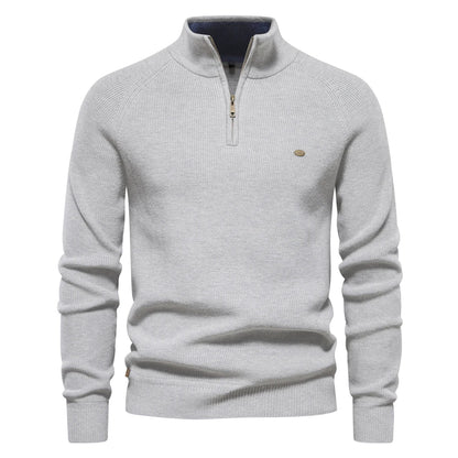 Damen-Pullover, aktiver halber Reißverschluss, Baumwoll-Lycra 2