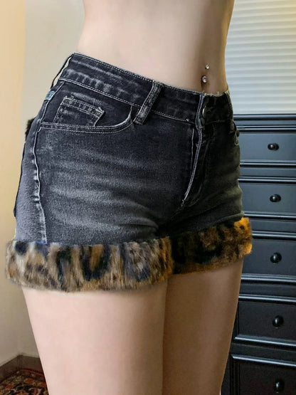 Damen-Shorts, elegant, Polyester und Baumwolle-4