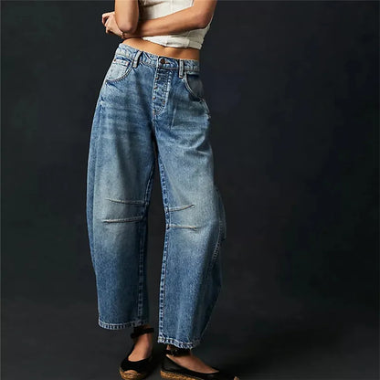 Damen Vintage Jeans Hohe Taille 98% Baumwolle 2% Elasthan-2