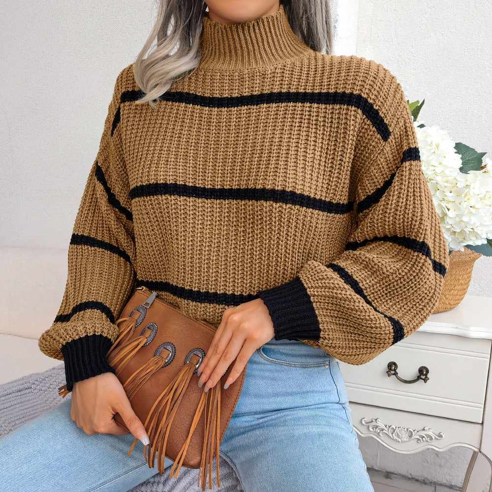 Damen-Rollkragenpullover, weiches Material-6