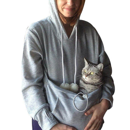 Damen-Hoodie, lässiges Baumwoll-Polyester, mit bestickten Reißverschlusstaschen-2