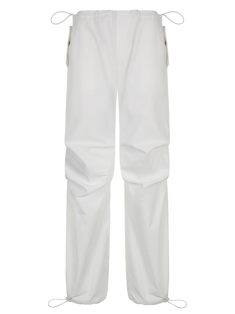 Damen-Lockere Hose, Breites Bein, Weiche Baumwolle-4