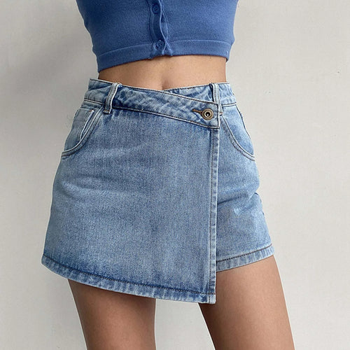 Damen A-Linien Rock Vintage Denim-1