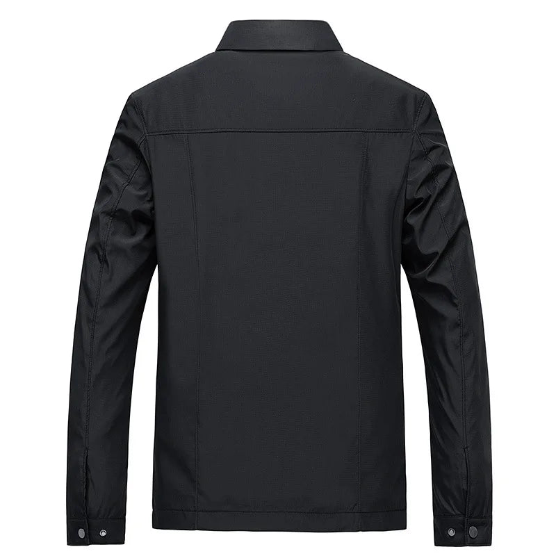 Herrenjacke, klassischer Stil, leichter Stoff, für Herbst- und Frühlingssaison-2