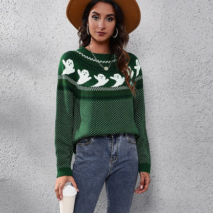 Variant image for Damen-Pullover, Vintage Halloween weiche Materialmischung-6