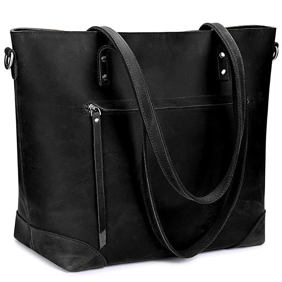 Ledertasche Damen Vintage verstellbarem Schultergurt Zeitloses Design-1