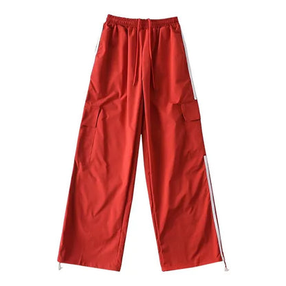 Damen-Hose, lässige hohe Taille, Polyester-5