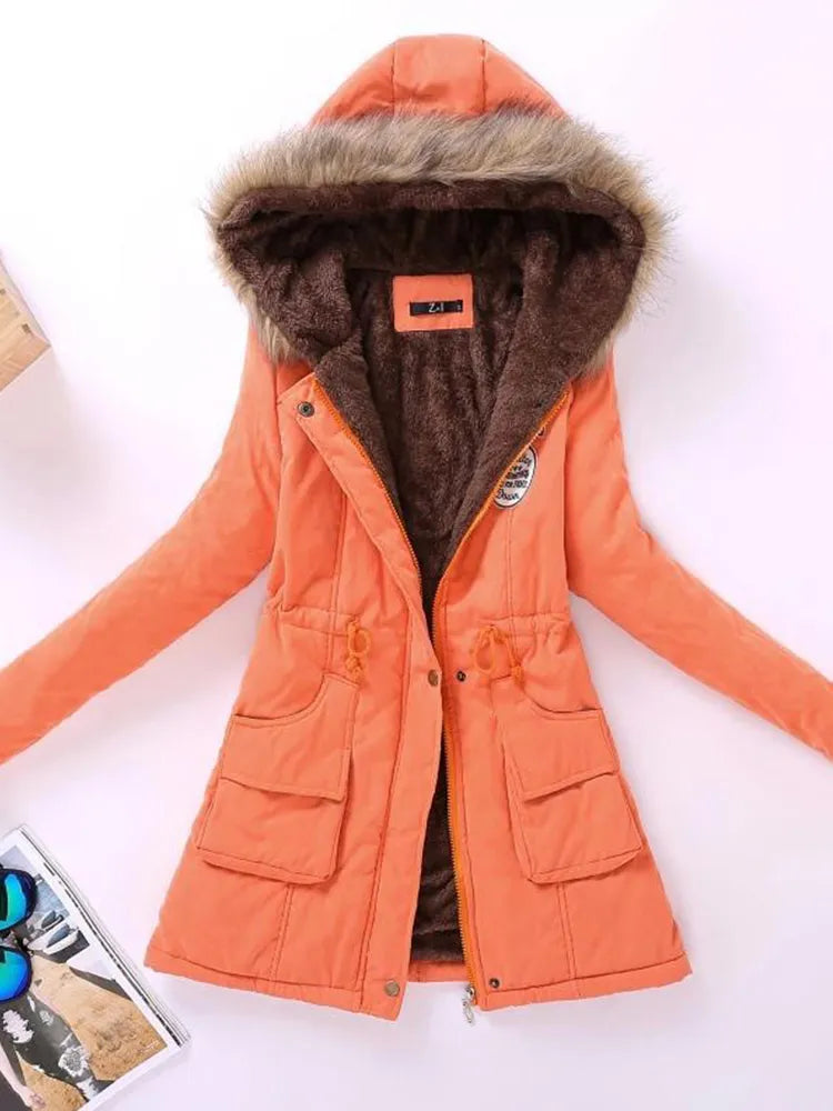 Damenjacke aus Baumwolle und Polyester für Herbst und Winter – Lässige Jacke mit Acetatfüllung und normaler Passform 5