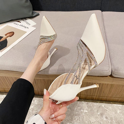 Damen-Stilettos, elegantes PU-Leder, hoher Absatz-4