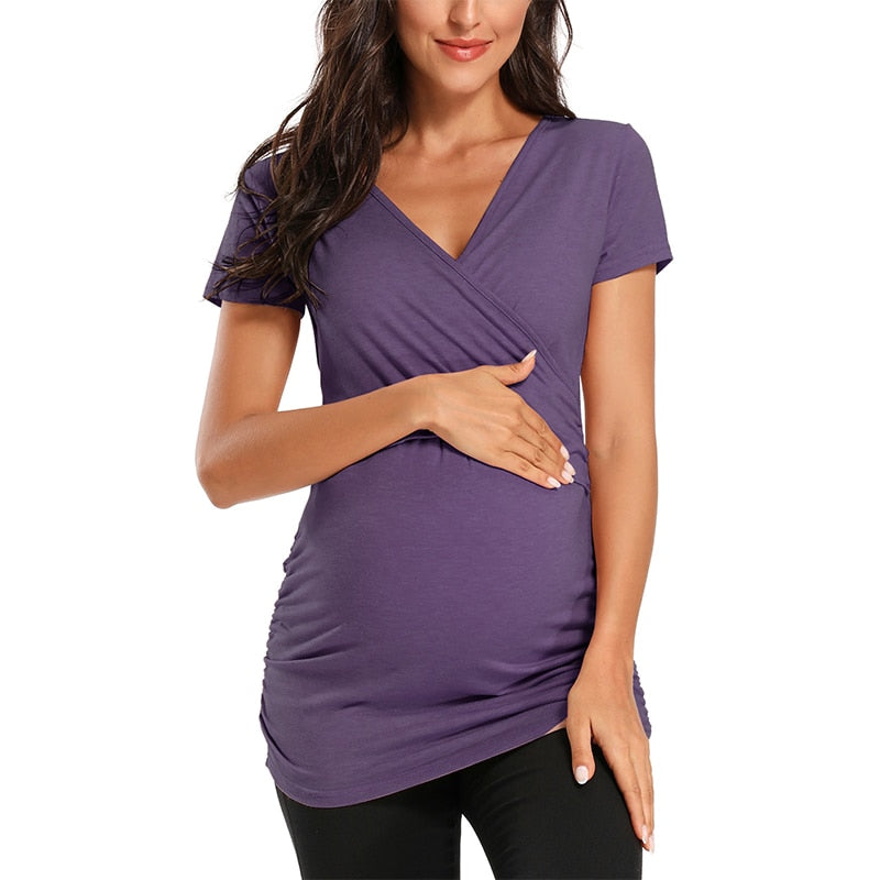 Damen Stillkleid Weiche Baumwolle Elegantes Design mit Öffnungen-4
