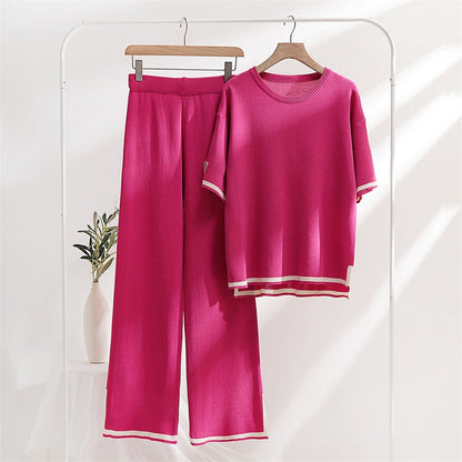 Variant image for Damen-Hosen-Set, hohe Taille, lange Baumwolle, Viskose-6
