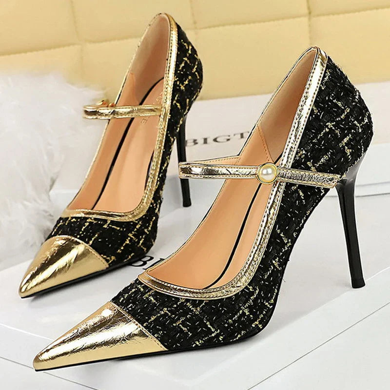 Damen Schuhe Stiletto Elegant PU-Material Hoher Absatz-1