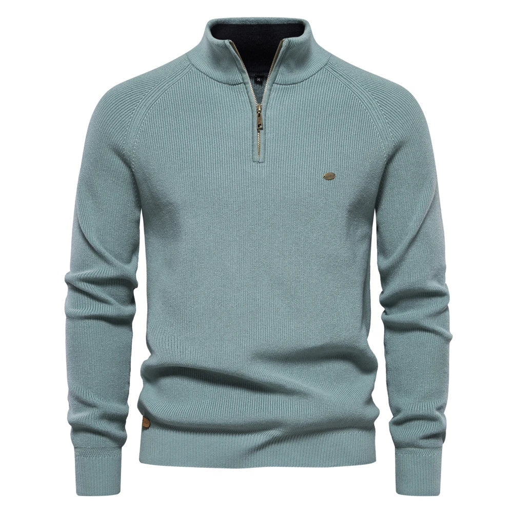 Damen-Pullover, aktiver halber Reißverschluss, Baumwoll-Lycra 10