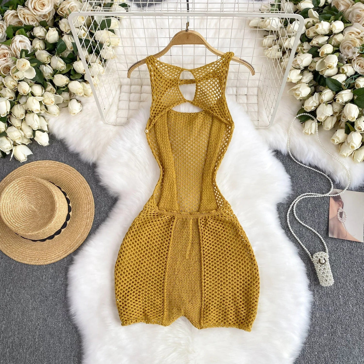 Damen-Jumpsuit mit Cut-outs aus Strickmaterial – elegant und bequem für jeden Anlass, mehrere Größen S-XL 2