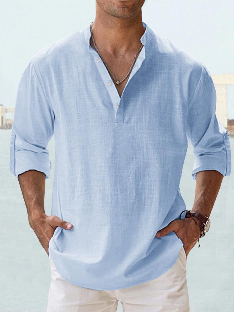 Herren-Leinenpullover, lässig, für den Sommer, 100 % Leinen 1