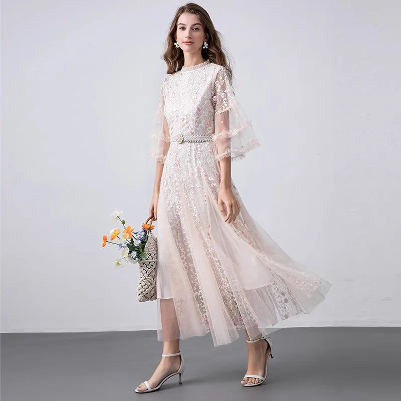 Variant image for Damen-Midikleid, O-Ausschnitt, Baumwolle, Polyester-4