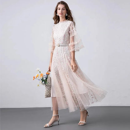 Variant image for Damen-Midikleid, O-Ausschnitt, Baumwolle, Polyester-4