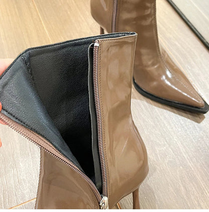 Damen Ankelstiefel Chelsea Stil PU Material-3