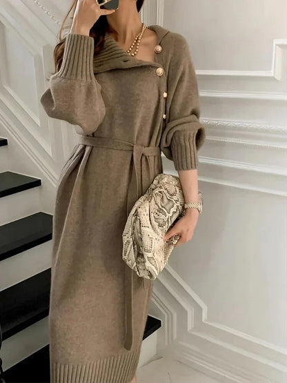 Damen-Strickkleid, elegant, weiches Material-1
