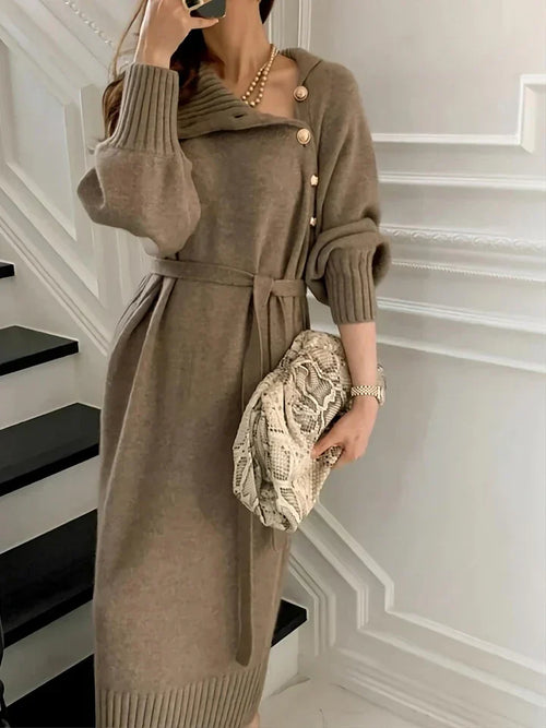 Damen-Strickkleid, elegant, weiches Material-1