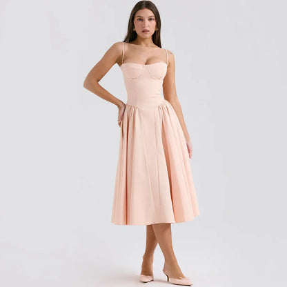Variant image for Damen-Midikleid, eckiger Ausschnitt, Polyester, Spandex-9