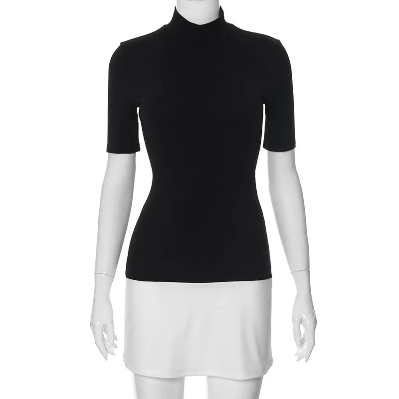 Variant image for Damen-Minikleid, lässiges Polyester, kurze Ärmel-1