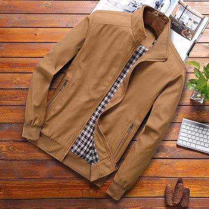 Herren-Herbstjacke, wasserabweisendes Material, mit weichem Futter-4