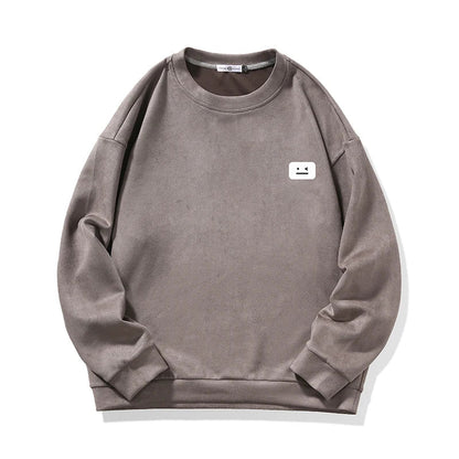 Variant image for Herren-Pullover, minimalistischer Rundhals, weiche Baumwolle, mit grafischem Detail-15