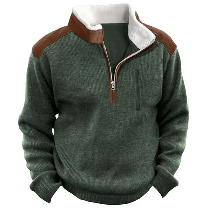 Herrenpullover aus klassischer warmer Wolle, 100 % Wolle-2