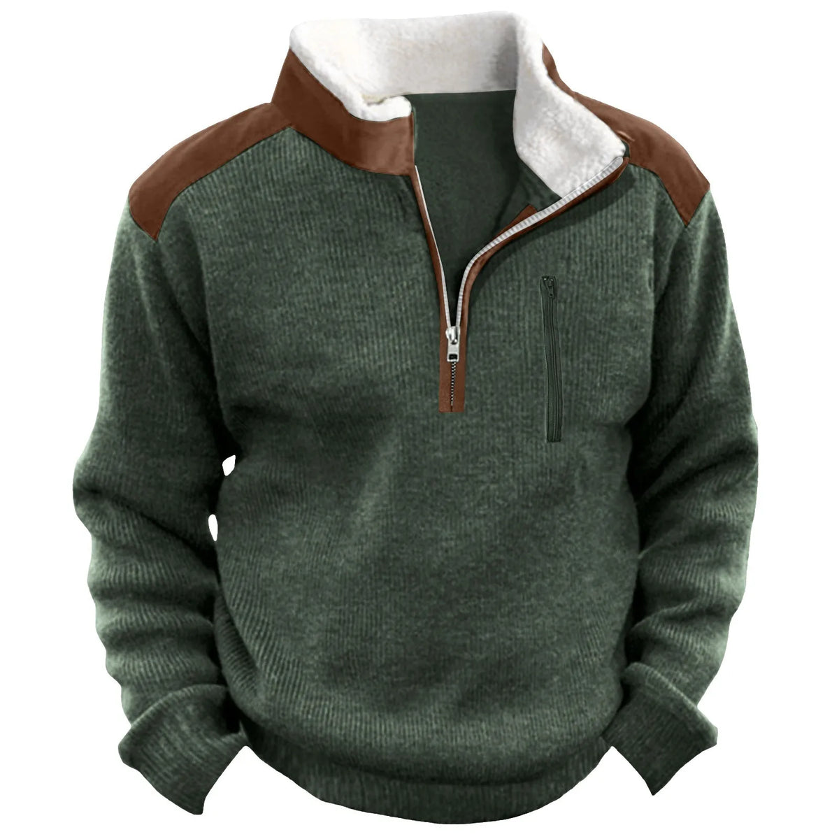 Variantenbild für klassischen Herrenpullover aus 100% warmer Wolle-7