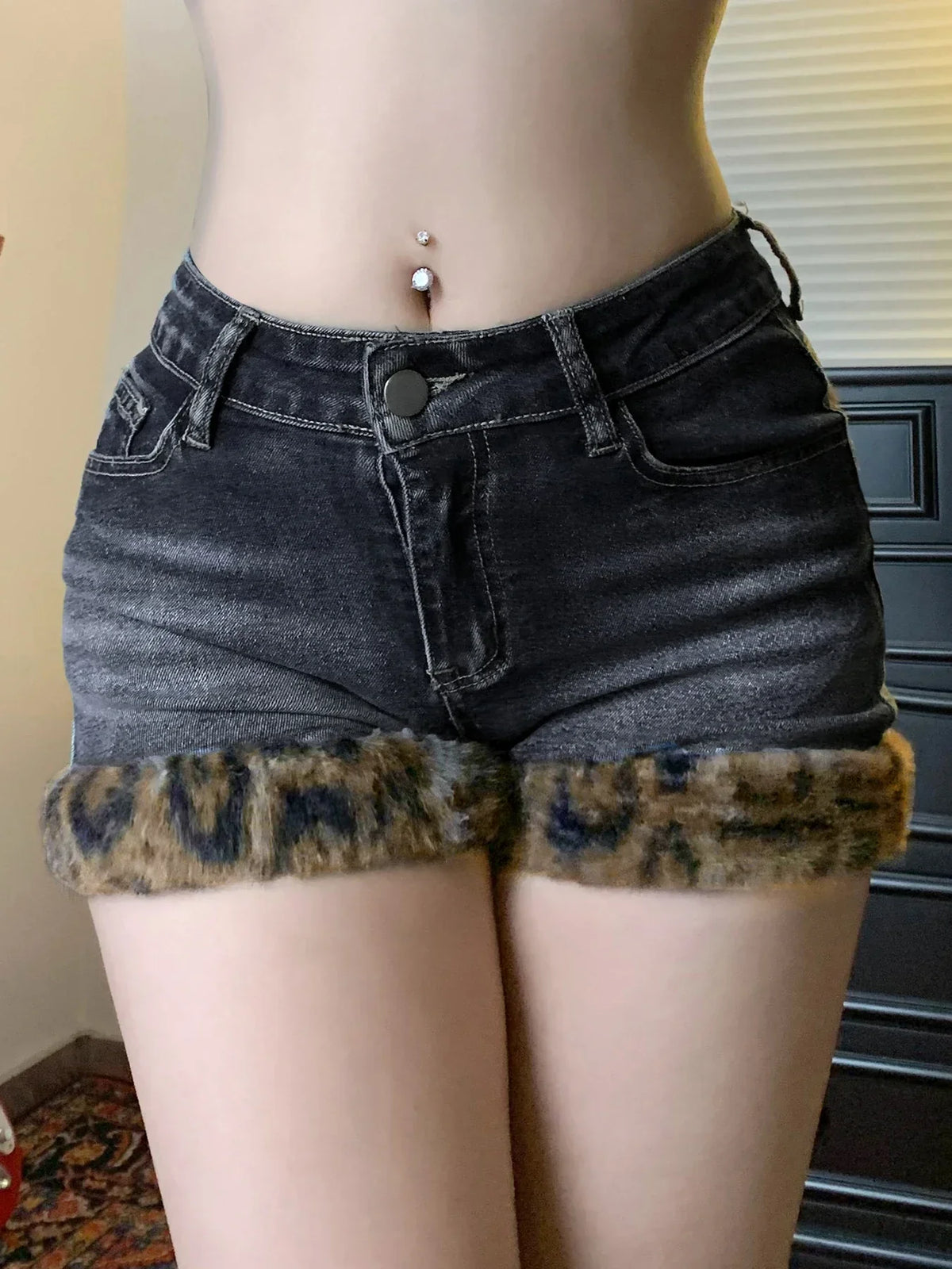 Damen-Shorts, elegant, Polyester und Baumwolle-1